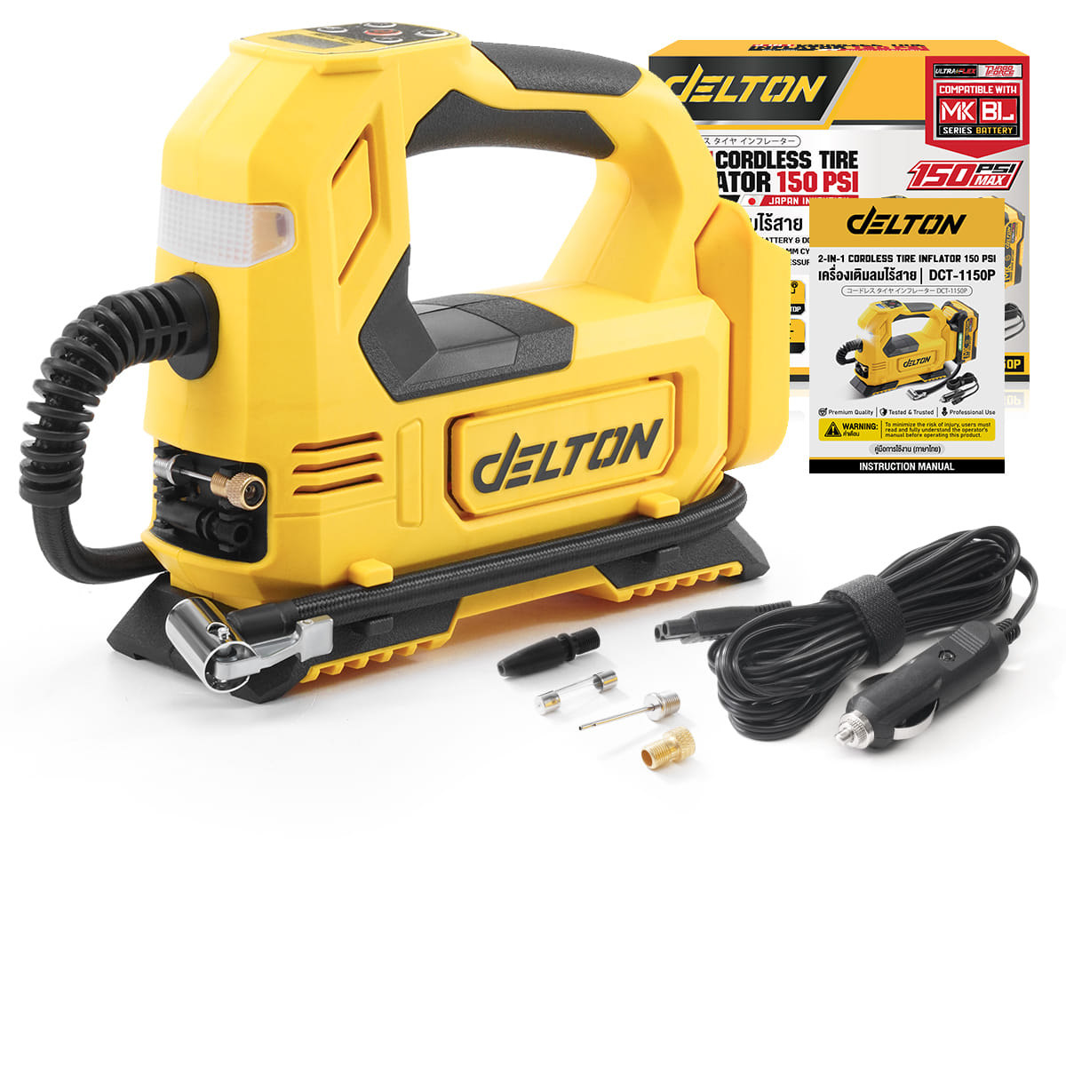 เครื่องสูบลมไร้สาย (เฉพาะเครื่องเปล่า) DELTON รุ่น DCT-1150P 20V_1